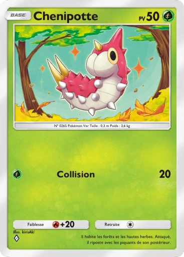 Carte Pokémon Chenipotte de l'extension Méga-Ascension