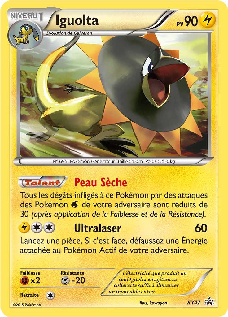 Carte Pokémon Iguolta de l'extension Promo XY