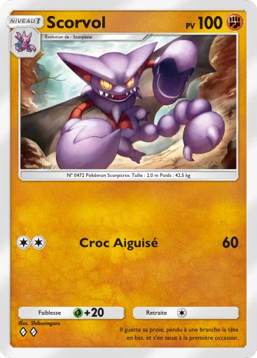 Carte Pokémon Scorvol de l'extension Sagesse entre Ciel et Mer