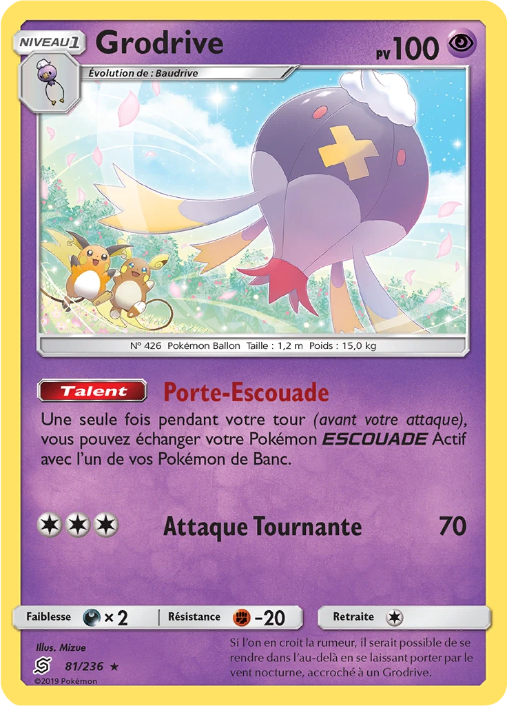 Carte Pokémon Grodrive de l'extension Harmonie des Esprits