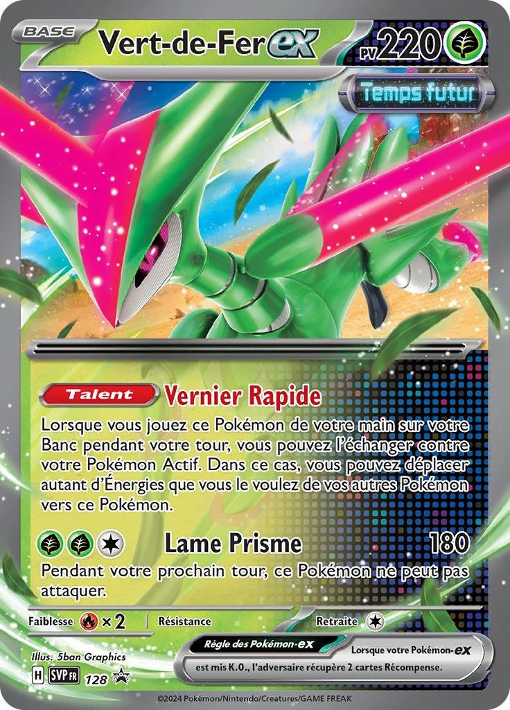 Carte Pokémon Vert-de-Fer-ex de l'extension SVP Black Star Promos