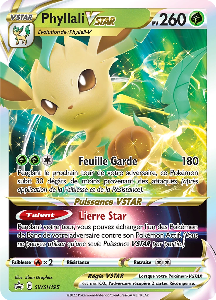 Carte Pokémon Phyllali VSTAR de l'extension Promo SWSH