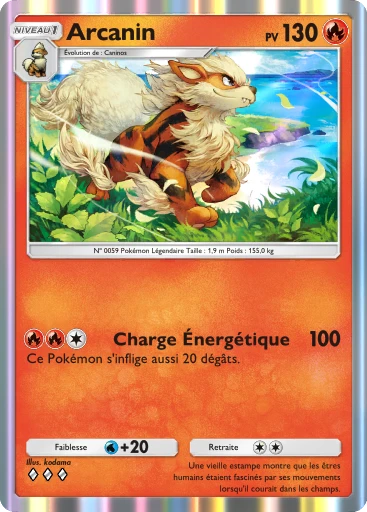 Carte Pokémon Arcanin de l'extension Puissance Génétique