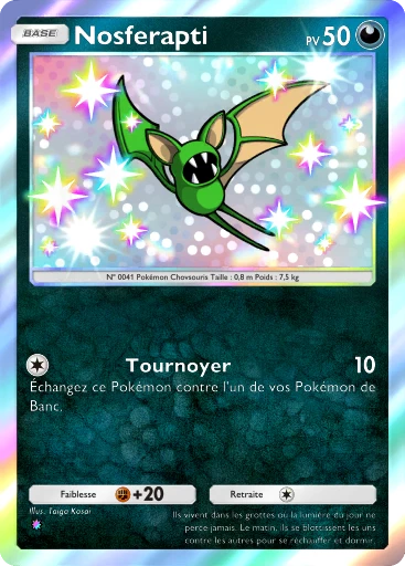 Carte Pokémon Nosferapti de l'extension Aura Palpitante