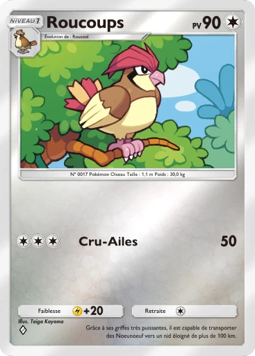 Carte Pokémon Roucoups de l'extension Booster de Luxe ex