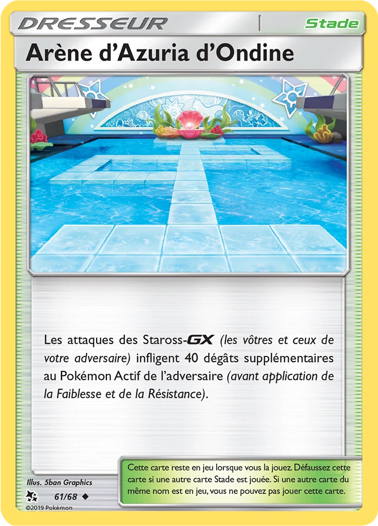 Carte Pokémon Arène d’Azuria d’Ondine de l'extension Destinées Occultes