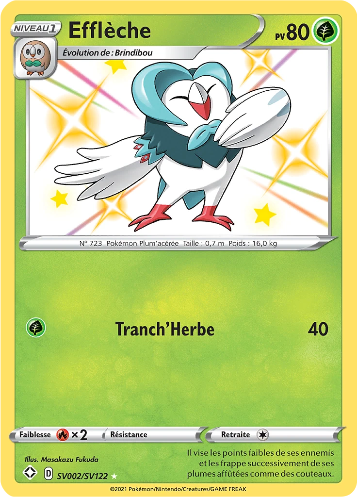 Carte Pokémon Efflèche de l'extension Destinées Radieuses
