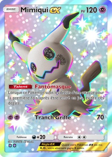 Carte Pokémon Mimiqui-ex de l'extension L'Ambition de la Team Rocket