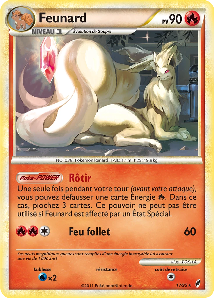 Carte Pokémon Feunard de l'extension L'appel des Légendes