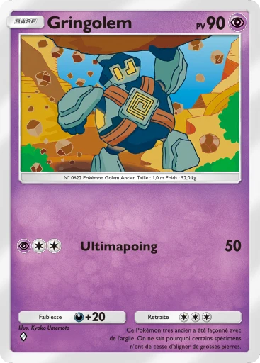 Carte Pokémon Gringolem de l'extension Puissance Génétique