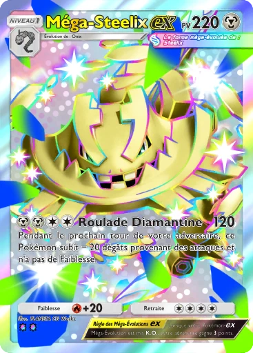 Carte Pokémon Méga-Steelix-ex de l'extension Aura Palpitante