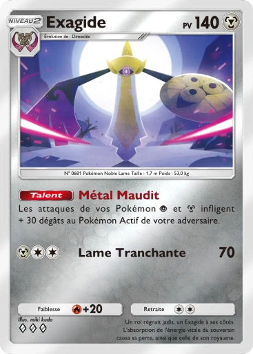 Carte Pokémon Exagide de l'extension Booster de Luxe Méga