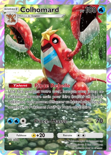 Carte Pokémon Colhomard de l'extension Booster de Luxe ex