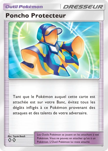Carte Pokémon Poncho Protecteur de l'extension Booster de Luxe Méga