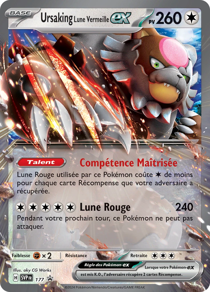 Carte Pokémon Ursaking Lune Vermeille-ex de l'extension SVP Black Star Promos