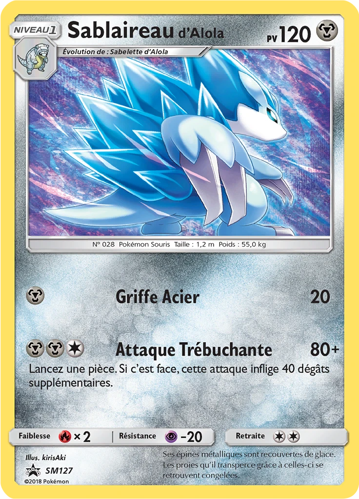 Carte Pokémon Sablaireau d’Alola de l'extension Promo SM
