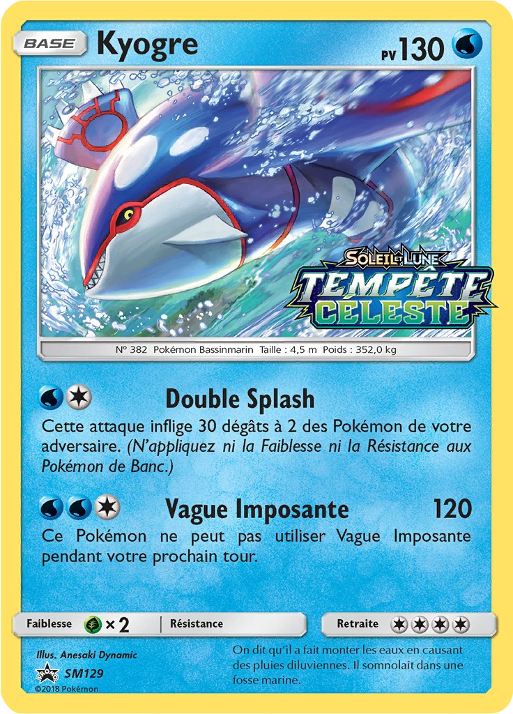 Carte Pokémon Kyogre de l'extension Promo SM
