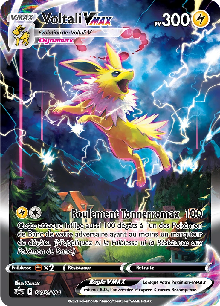 Carte Pokémon Voltali VMAX de l'extension Promo SWSH