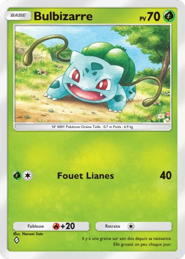 Carte Pokémon Bulbizarre de l'extension Puissance Génétique