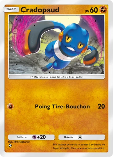 Carte Pokémon Cradopaud de l'extension Aura Palpitante