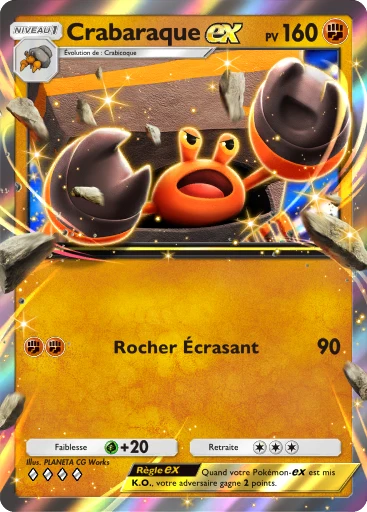 Carte Pokémon Crabaraque-ex de l'extension Aura Palpitante
