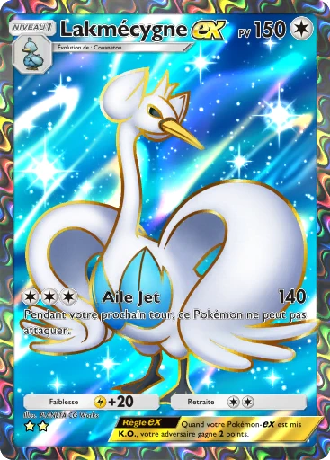 Carte Pokémon Lakmécygne-ex de l'extension Domination Céleste