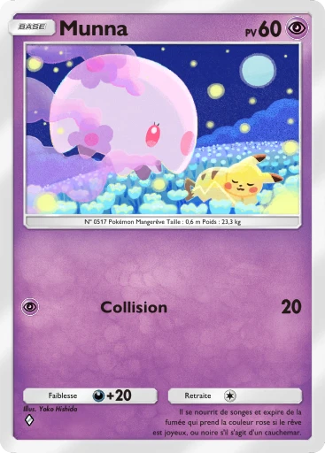 Carte Pokémon Munna de l'extension Jours Heureux