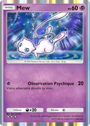 Carte Pokémon Mew de l'extension L'Île Fabuleuse
