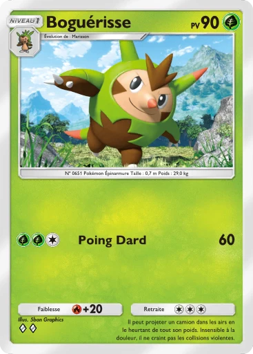 Carte Pokémon Boguérisse de l'extension Parade Onirique