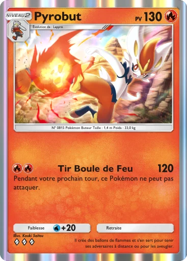Carte Pokémon Pyrobut de l'extension Parade Onirique