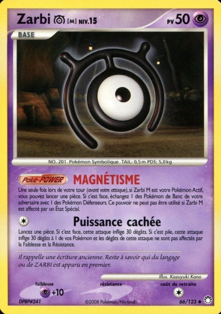 Carte Pokémon Zarbi M de l'extension Trésors Mystérieux