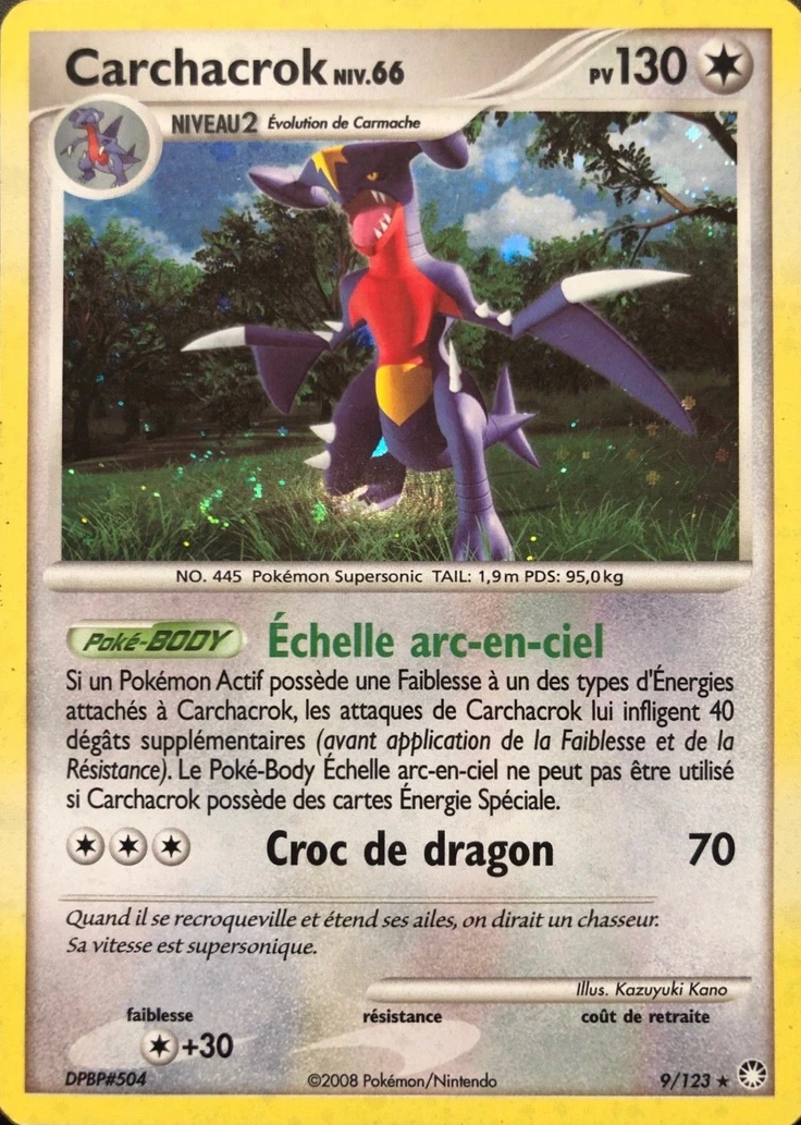 Carte Pokémon Carchacrok de l'extension Trésors Mystérieux