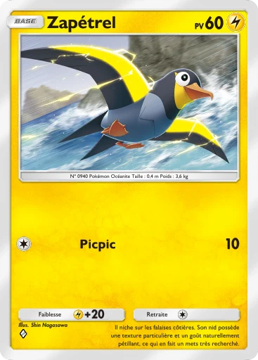Carte Pokémon Zapétrel de l'extension Domination Céleste