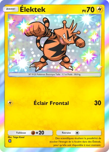 Carte Pokémon Élektek de l'extension Domination Céleste