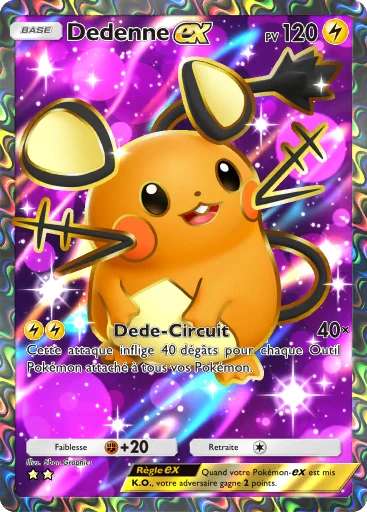 Carte Pokémon Dedenne-ex de l'extension Jours Heureux