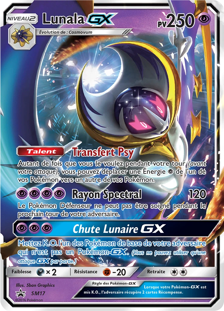 Carte Pokémon Lunala GX de l'extension Promo SM