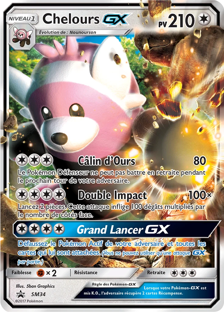 Carte Pokémon Chelours GX de l'extension Promo SM