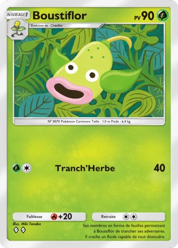 Carte Pokémon Boustiflor de l'extension Puissance Génétique