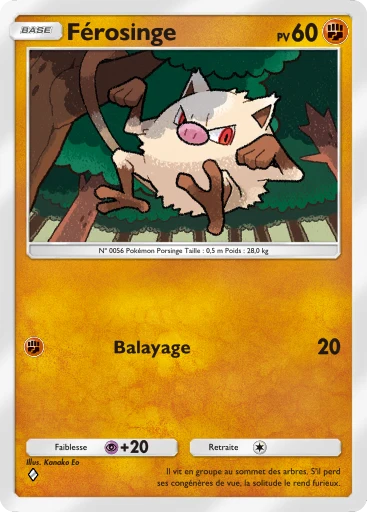Carte Pokémon Férosinge de l'extension Puissance Génétique