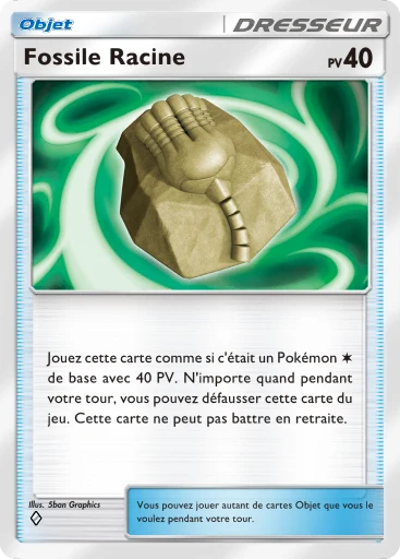 Carte Pokémon Fossile Racine de l'extension Domination Céleste