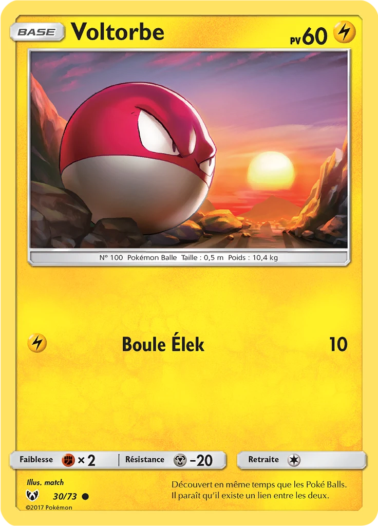 Carte Pokémon Voltorbe de l'extension Légendes Brillantes
