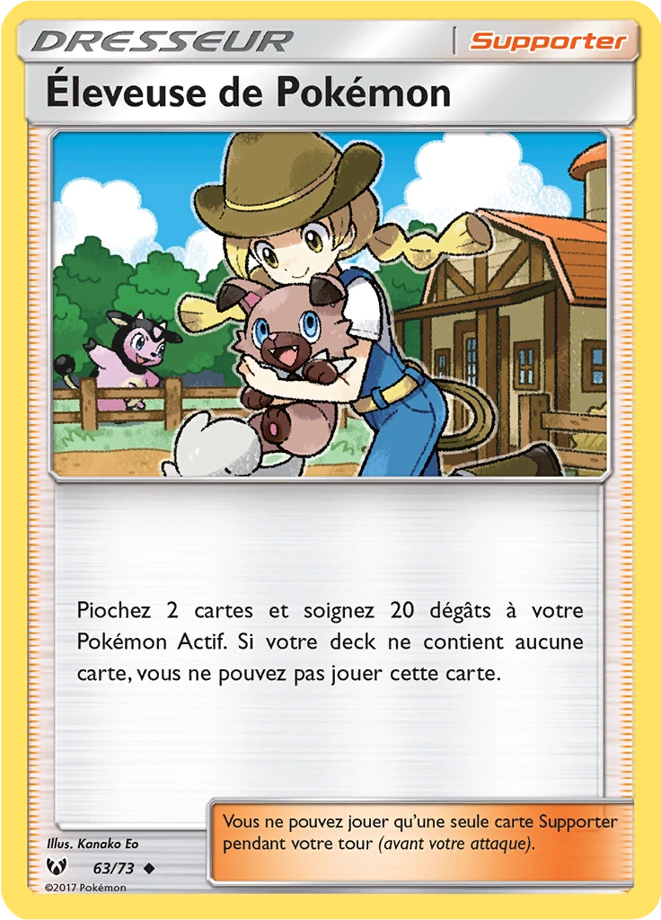 Carte Pokémon Éleveuse de Pokémon de l'extension Légendes Brillantes
