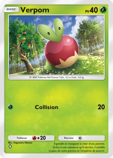 Carte Pokémon Verpom de l'extension La Clairière d'Évoli