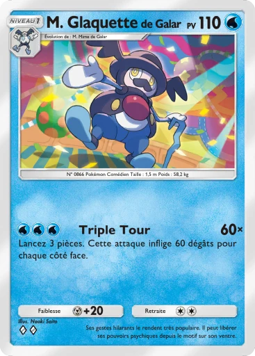 Carte Pokémon M. Glaquette de Galar de l'extension Parade Onirique