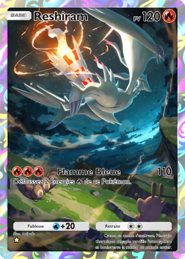 Carte Pokémon Reshiram de l'extension Parade Onirique