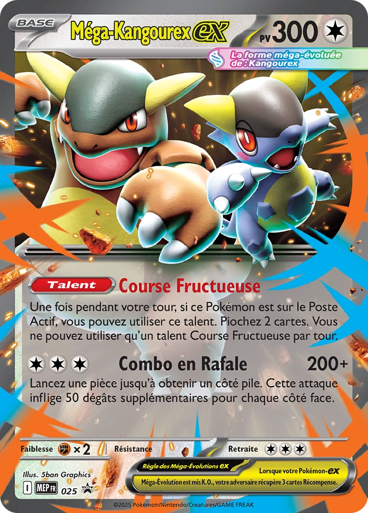 Carte Pokémon Méga-Kangourex-ex de l'extension MEP Black Star Promos