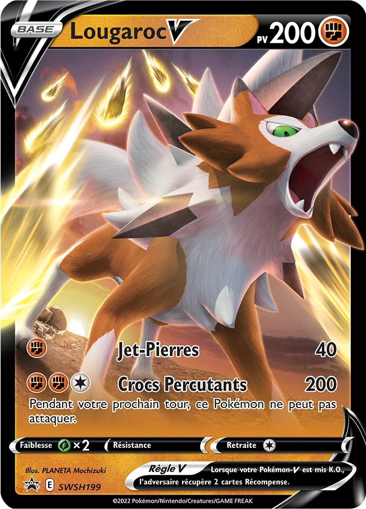 Carte Pokémon Lougaroc V de l'extension Promo SWSH