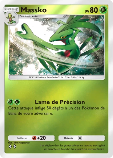 Carte Pokémon Massko de l'extension Booster de Luxe Méga