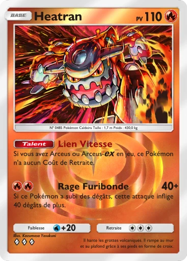 Carte Pokémon Heatran de l'extension Booster de Luxe ex