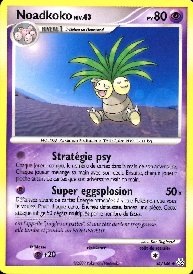 Carte Pokémon Noadkoko de l'extension Éveil des Légendes
